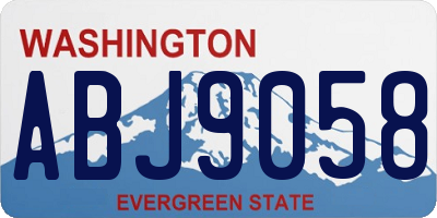 WA license plate ABJ9058