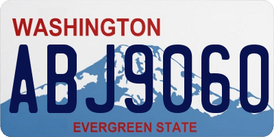 WA license plate ABJ9060