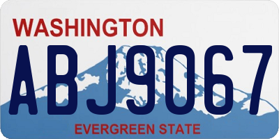 WA license plate ABJ9067