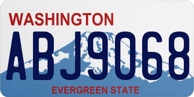 WA license plate ABJ9068