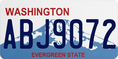 WA license plate ABJ9072