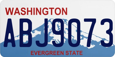 WA license plate ABJ9073