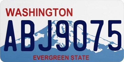WA license plate ABJ9075