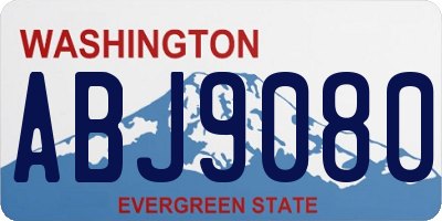 WA license plate ABJ9080