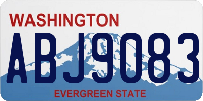 WA license plate ABJ9083