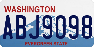 WA license plate ABJ9098