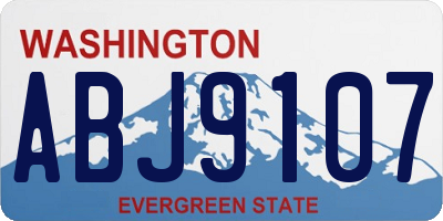 WA license plate ABJ9107