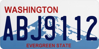 WA license plate ABJ9112