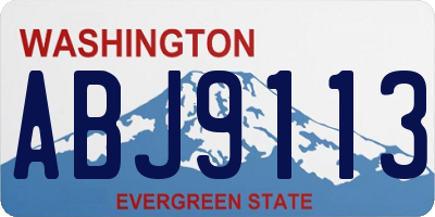 WA license plate ABJ9113
