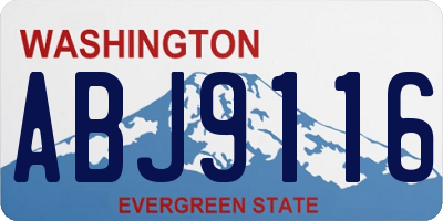 WA license plate ABJ9116