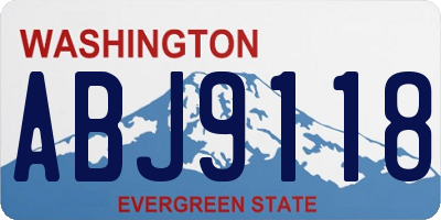 WA license plate ABJ9118