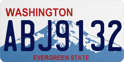 WA license plate ABJ9132