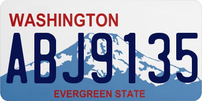 WA license plate ABJ9135