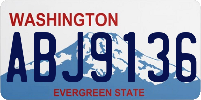 WA license plate ABJ9136