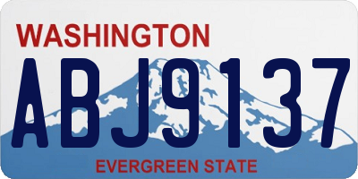 WA license plate ABJ9137