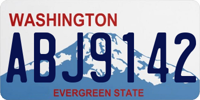 WA license plate ABJ9142