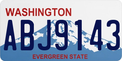 WA license plate ABJ9143