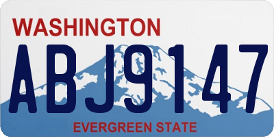 WA license plate ABJ9147