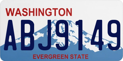 WA license plate ABJ9149