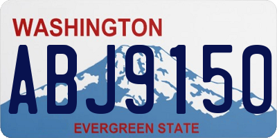 WA license plate ABJ9150