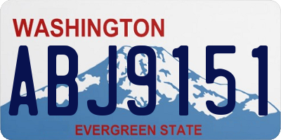 WA license plate ABJ9151