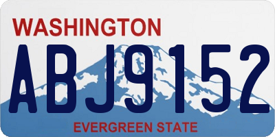 WA license plate ABJ9152