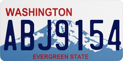 WA license plate ABJ9154