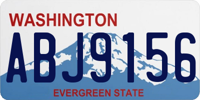 WA license plate ABJ9156