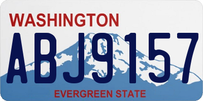 WA license plate ABJ9157