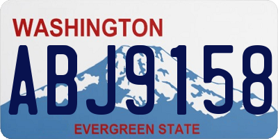 WA license plate ABJ9158