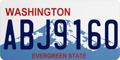 WA license plate ABJ9160