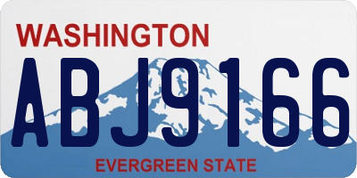 WA license plate ABJ9166