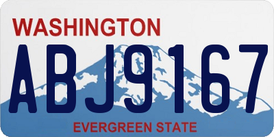 WA license plate ABJ9167