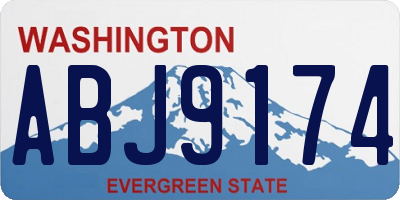 WA license plate ABJ9174