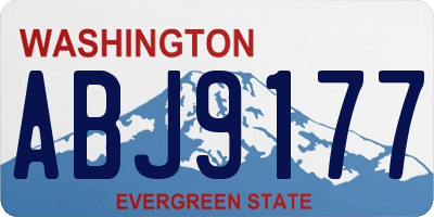 WA license plate ABJ9177