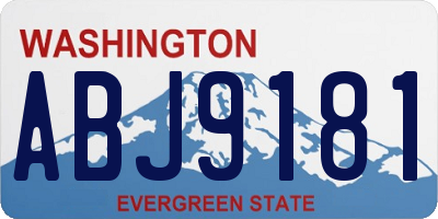 WA license plate ABJ9181