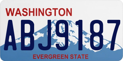 WA license plate ABJ9187