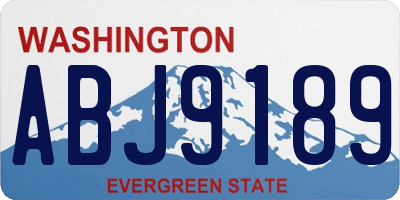 WA license plate ABJ9189