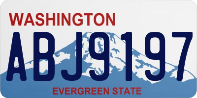 WA license plate ABJ9197
