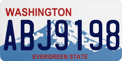 WA license plate ABJ9198