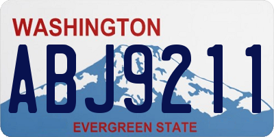 WA license plate ABJ9211