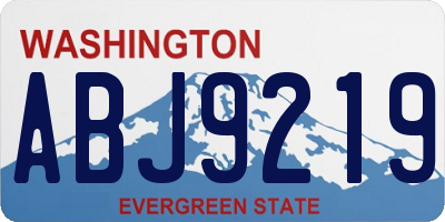 WA license plate ABJ9219