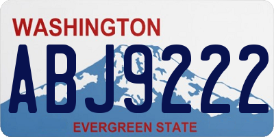 WA license plate ABJ9222