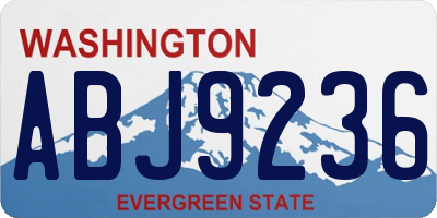 WA license plate ABJ9236