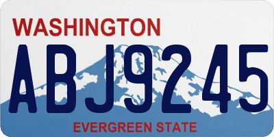 WA license plate ABJ9245