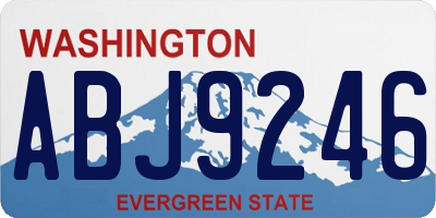 WA license plate ABJ9246