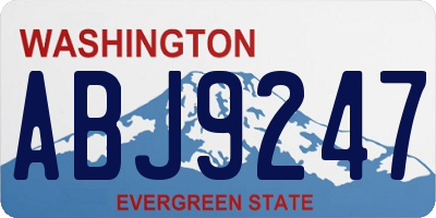 WA license plate ABJ9247