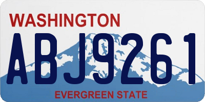 WA license plate ABJ9261