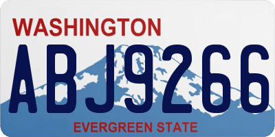 WA license plate ABJ9266
