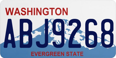 WA license plate ABJ9268